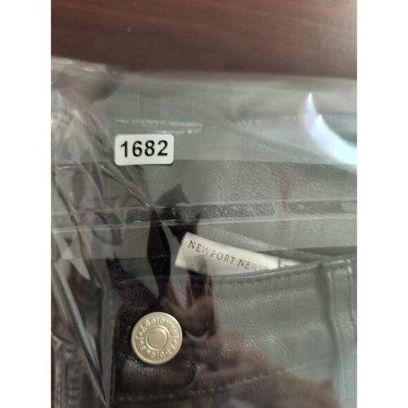 Newport News Leather Pants Women's Sz 6 Black Bootcut Lined Classic Dressy Biker - Picture 14 of 14